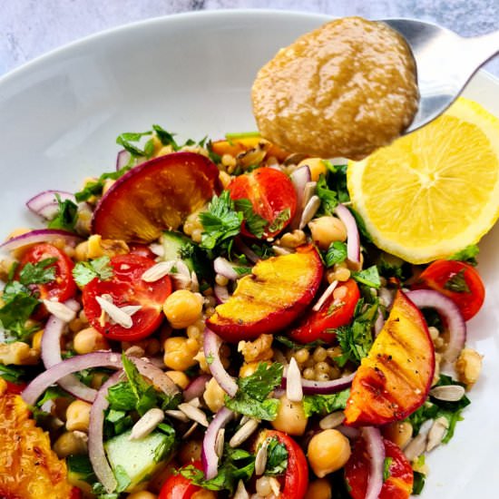 Couscous and Peach Summer Salad - Recipe photo by RominasLittleCorner