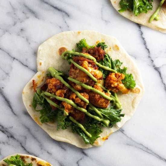 Cauliflower Tinga Tacos - Recipe photo by kettleandkale