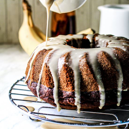 GF Chocolate Banana Bundt Cake - Recipe photo by OffTheWheatenPath