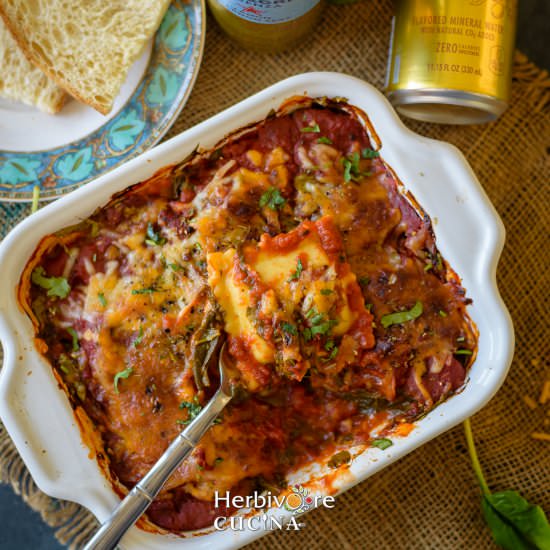 Ravioli Lasagna - Recipe photo by Herbivore Cucina
