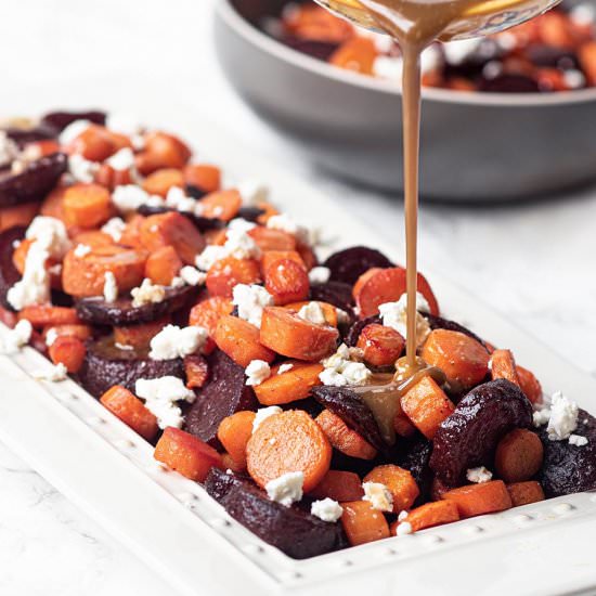 ROASTED RED BEET AND CARROT SALAD - Recipe photo by Whisk in Wellness