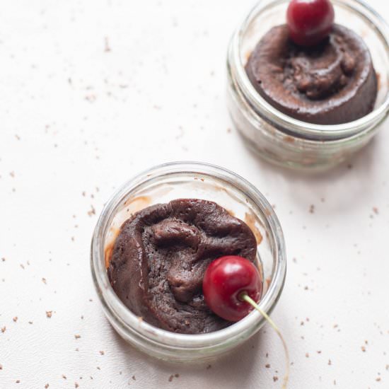 Healthy Chocolate Lava Mug Cake - Recipe photo by Fatrainbow