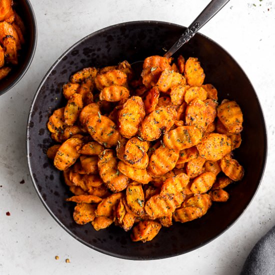 Air Fryer Carrots - Recipe photo by Crumb Top Baking