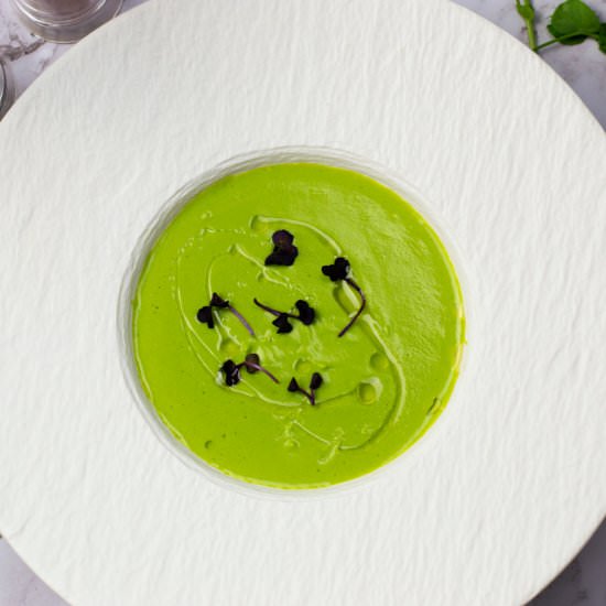 Pea Soup with White Truffle Oil - Recipe photo by JackSlobodian