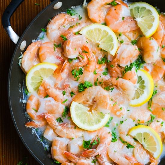 Lemon Garlic Shrimp in White Wine - Recipe photo by kiersten.hickman