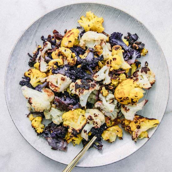Roasted Rainbow Cauliflower - Recipe photo by forkintheroad
