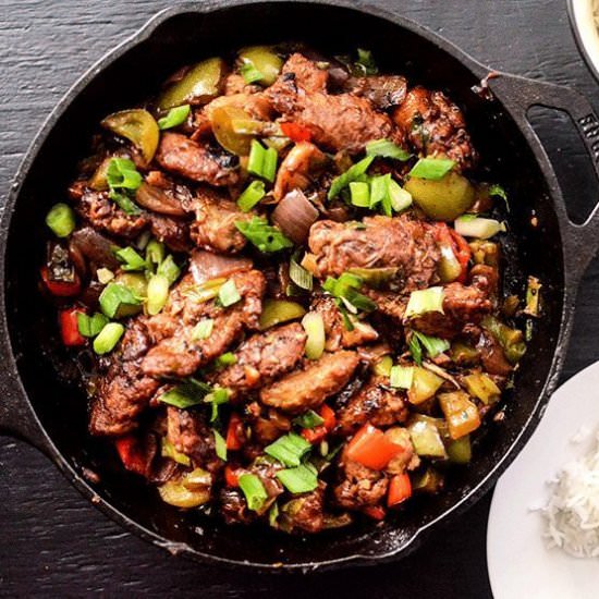 Dry Chilli chicken - Recipe photo by notacurry.com