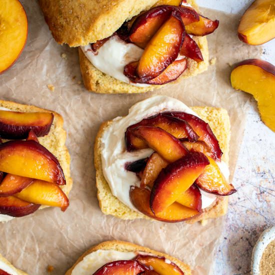 Peach bourbon shortcake - Recipe photo by cherryonmysundae