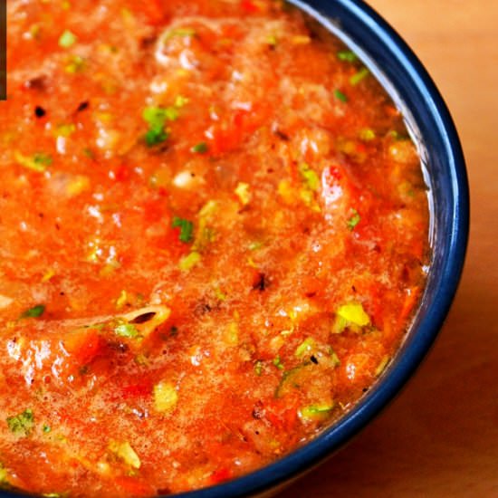 Tomato salsa recipe for nachos - Recipe photo by Flavours on Plate