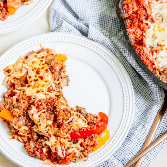 Stuffed Pepper Quinoa Skillet - Recipe photo by SprinklesandSeaSalt