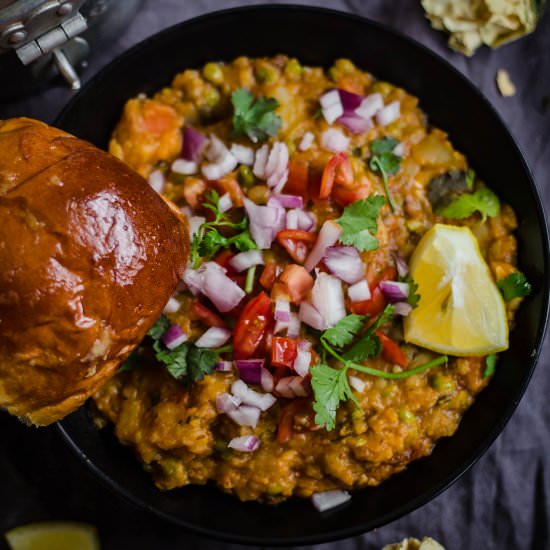 Pav Bhaji Recipe - Recipe photo by tiffinandteaofficial