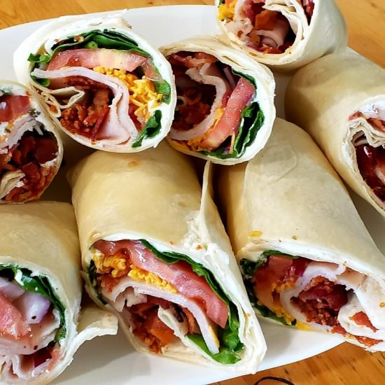 Turkey Club Wraps - Recipe photo by Estelle Forrest