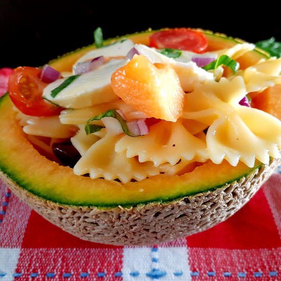 Melon pasta salad - Recipe photo by Melamy