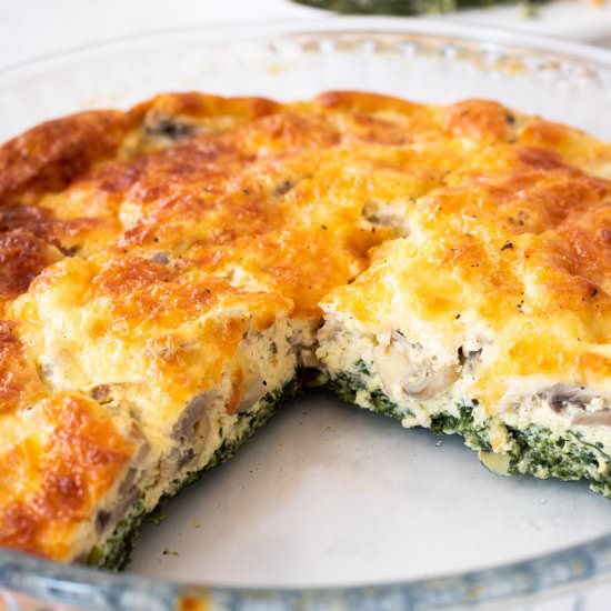 Spinach Mushroom Quiche - Recipe photo by littlebitrecipes