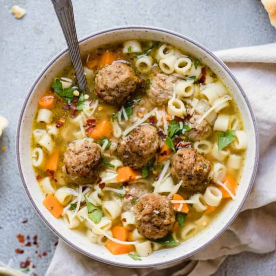 Instant Pot Meatball Soup - Recipe photo by Howe We Live