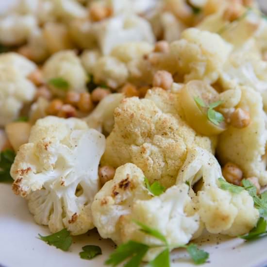 Roasted Cauliflower with Tahini - Recipe photo by Howe We Live