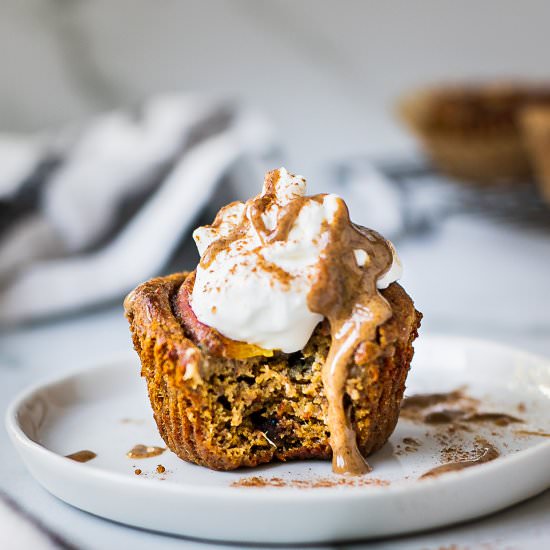 Paleo Peach Cobbler Muffin - Recipe photo by Shuangys Kitchensink