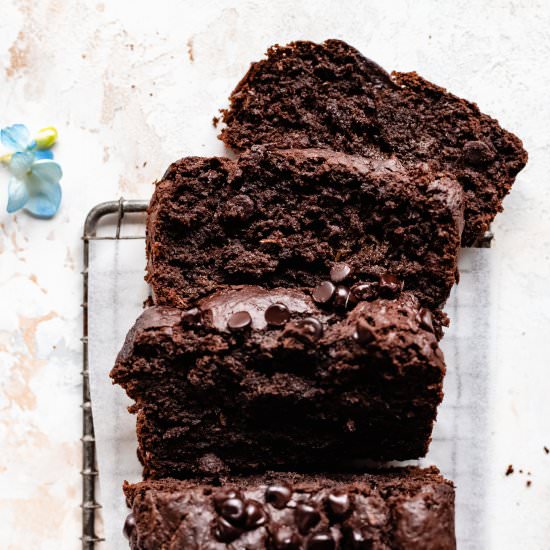 Vegan Chocolate Zucchini Bread - Recipe photo by thebananadiaries
