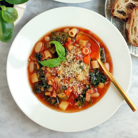 Easy Minestrone Soup - Recipe photo by twoofakindcooks