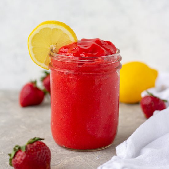 Strawberry Lemonade Slushie - Recipe photo by EatPlantily
