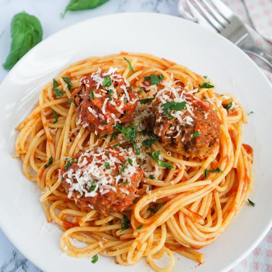 Spaghetti and Meatballs Recipe - Recipe photo by cookingwithteamj