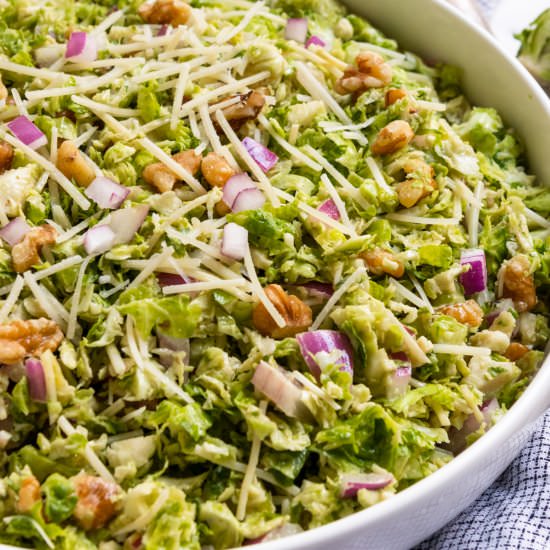 Shaved Brussels Sprout Salad - Recipe photo by lemons and zest