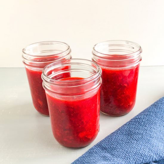 Strawberry Lemon Freezer Jam - Recipe photo by amysdeliciousmess