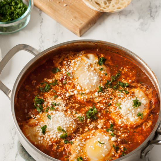 Simple Shakshuka - Recipe photo by mountainberry_eats