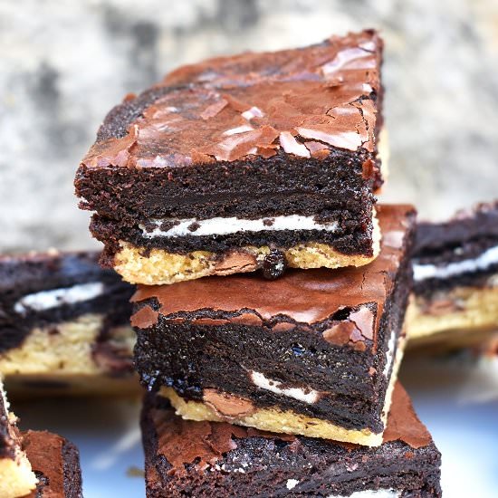 Slutty Brownies - Recipe photo by lightscamerabake
