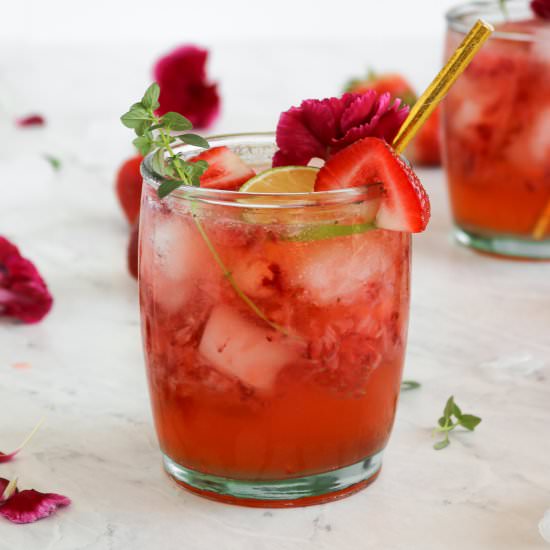 Strawberry Tequila Soda - Recipe photo by allspiceblog