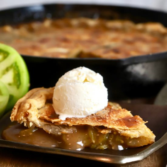 Green Tomato Pie - Recipe photo by Grits and Pinecones