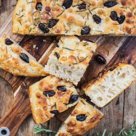 Simple Sourdough Focaccia - Recipe photo by Home Grown Happiness