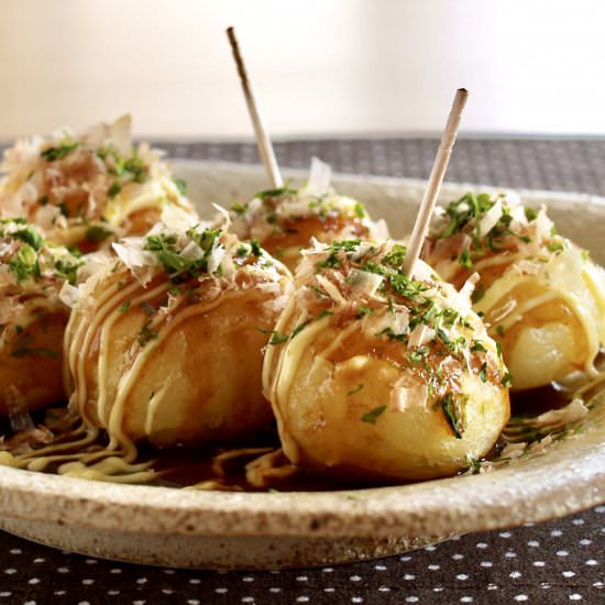 Potato Takoyaki (Easy Quick Recipe) - Recipe photo by ochikeron