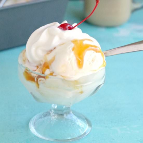 Butterbeer Ice Cream - Recipe photo by Food Meanderings