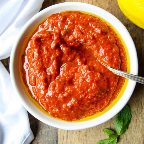 Harissa Paste – Homemade Hot Sauce - Recipe photo by the food blog