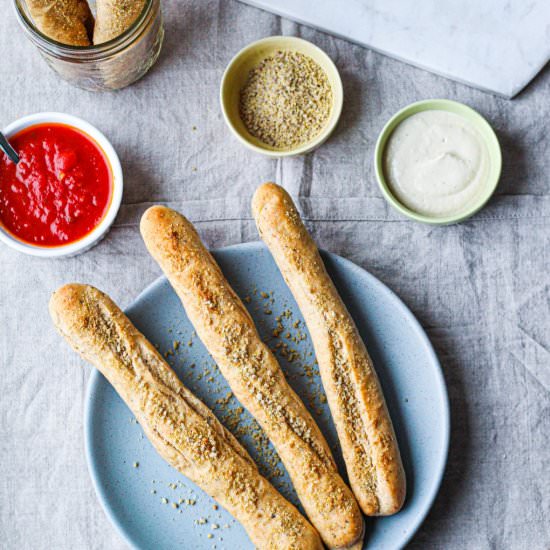 Vegan Pizza Dough Breadsticks - Recipe photo by upbeetkitchen
