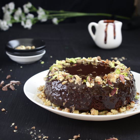 Rustic Chocolate Cake with Ganache - Recipe photo by My Culinary Expressions