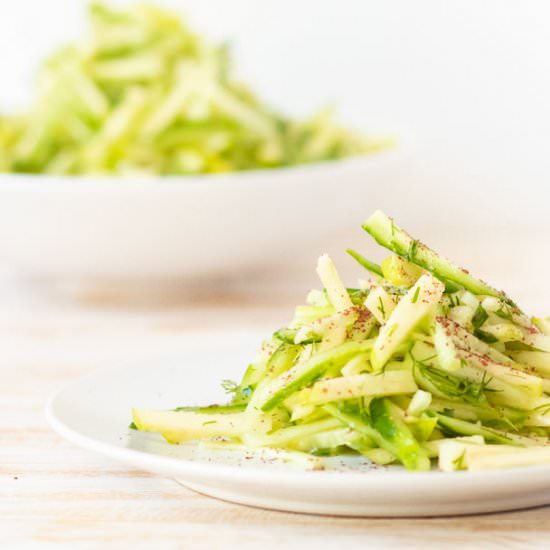 Georgian Cucumber and Apple Salad - Recipe photo by slavicvegan