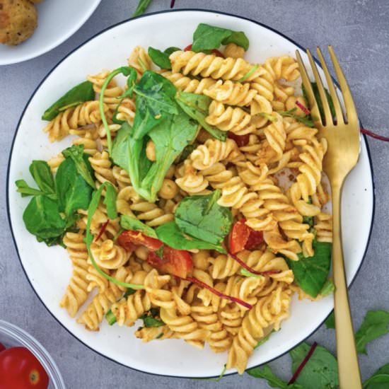 Pasta Salad with Pesto Rosso - Recipe photo by plantifulheart