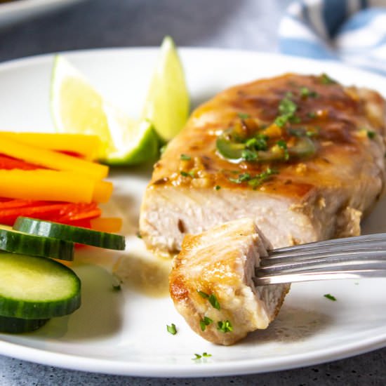 Tequila Lime Pork Chops - Recipe photo by BeyondtheCoop