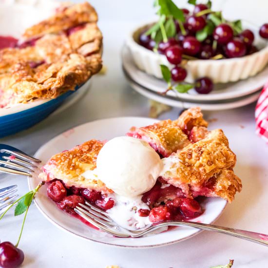 Cherry Pie Lattice Top - Recipe photo by Hummingbirdthyme