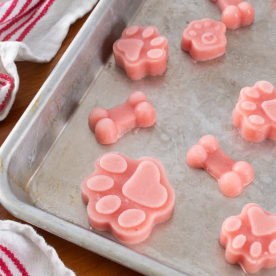 Frozen Watermelon Dog Treats - Recipe photo by For the Love of Cooking