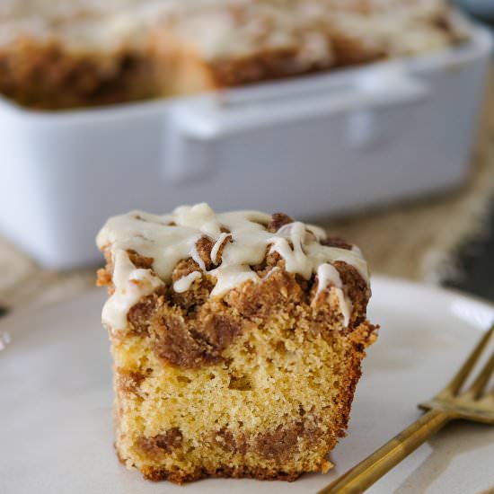 Cinnamon Streusel Coffee Cake - Recipe photo by Everyday Gourmet with Blakely