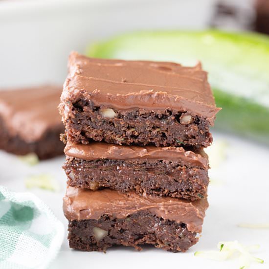 Frosted Zucchini Brownies - Recipe photo by emihill