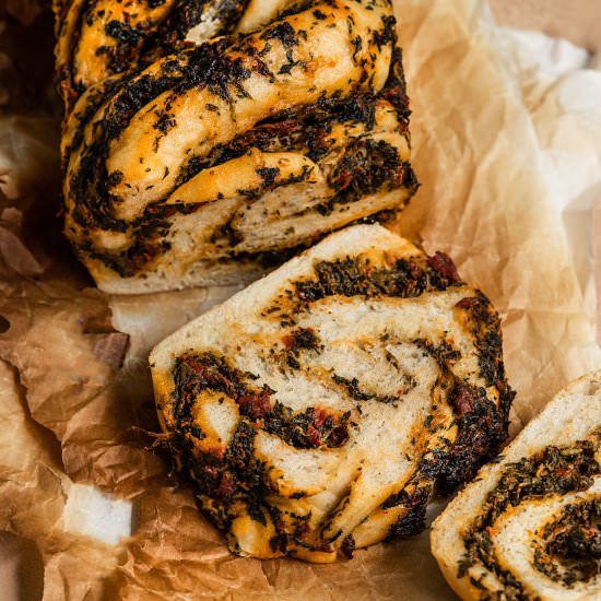 Spinach & Tomato Babka - Recipe photo by ShortGirlTallOrder