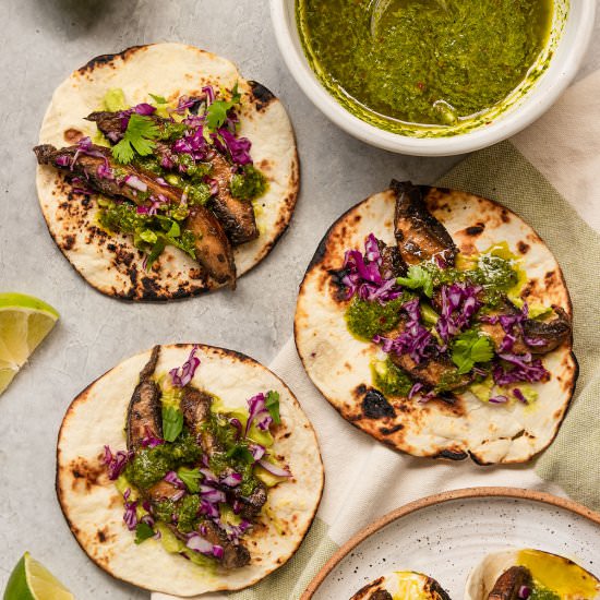Portobello Mushroom Tacos - Recipe photo by ShortGirlTallOrder