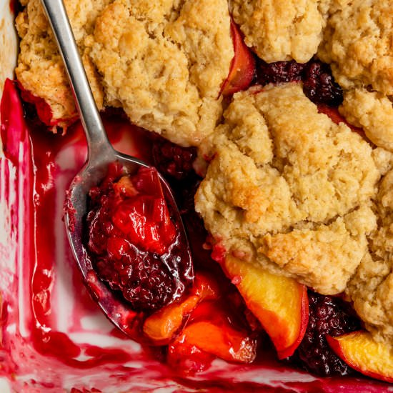 Blackberry Peach Cobbler - Recipe photo by ShortGirlTallOrder