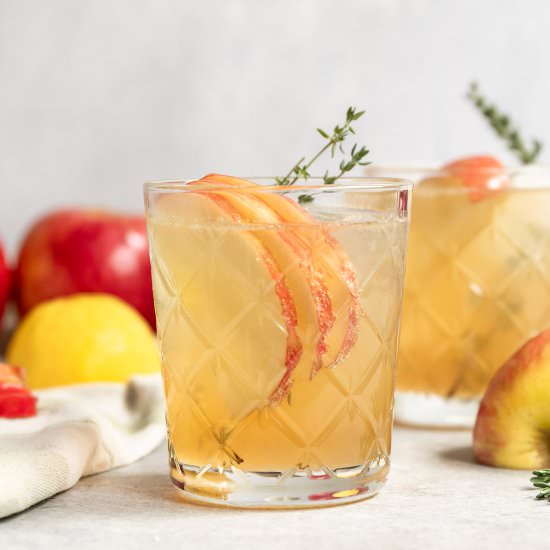 Apple Thyme Bourbon Smash - Recipe photo by ShortGirlTallOrder