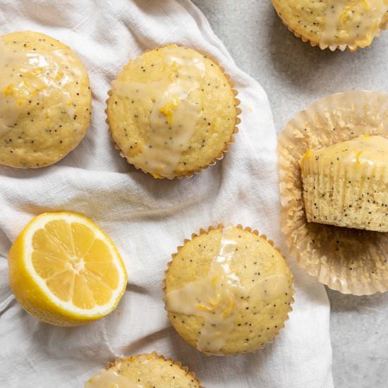 Vegan Lemon Poppyseed Muffins - Recipe photo by ShortGirlTallOrder