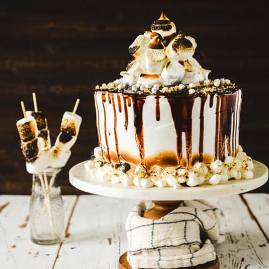 S'mores Layer Cake - Recipe photo by TheCakeChica